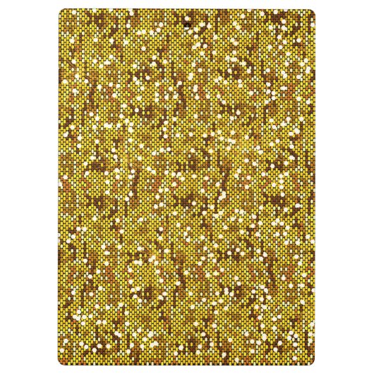 Elegant Gold Confetti Glitter Print Klembord (Achterkant)