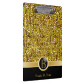 Elegant Gold Confetti Glitter Print Klembord (Rechts)
