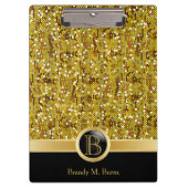Elegant Gold Confetti Glitter Print Klembord (Voorkant)