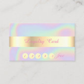 Elegant, Gold, Confetti, holografische Kaart Klantenkaartje (Voorkant)