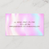 Elegant Gold Confetti, holografische kabel Visitekaartje (Achterkant)