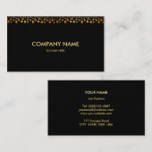 Elegant Gold Confetti Kijk uit Visitekaartje (Voorkant / Achterkant)