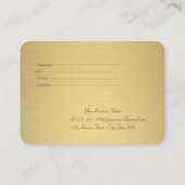 Elegant Gold Confetti Kortingskaartje (Achterkant)