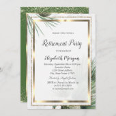 Elegant Gold Confetti Lijst Pine Tree Retirement Kaart (Voorkant / Achterkant)