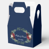 Elegant Gold Confetti Love Burgundy Wedding Bedankdoosjes (Geopend)