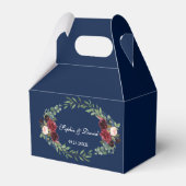 Elegant Gold Confetti Love Burgundy Wedding Bedankdoosjes (Voorkant Zijde)