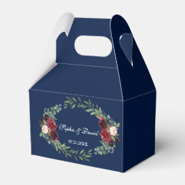 Elegant Gold Confetti Love Burgundy Wedding Bedankdoosjes