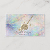 Elegant Gold Confetti Maid Cleaning House Opal Visitekaartje