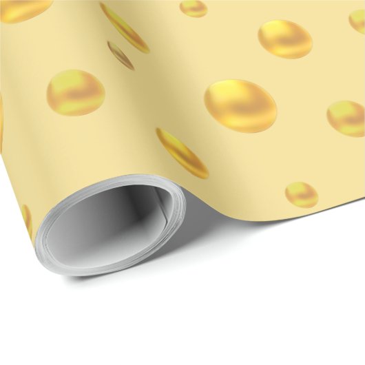 Elegant Gold Confetti op Golden Cadeaupapier (Rol Hoek)