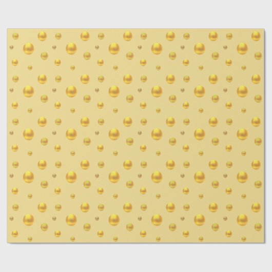 Elegant Gold Confetti op Golden Cadeaupapier (Vlak)