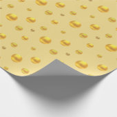 Elegant Gold Confetti op Golden Cadeaupapier (Hoek)