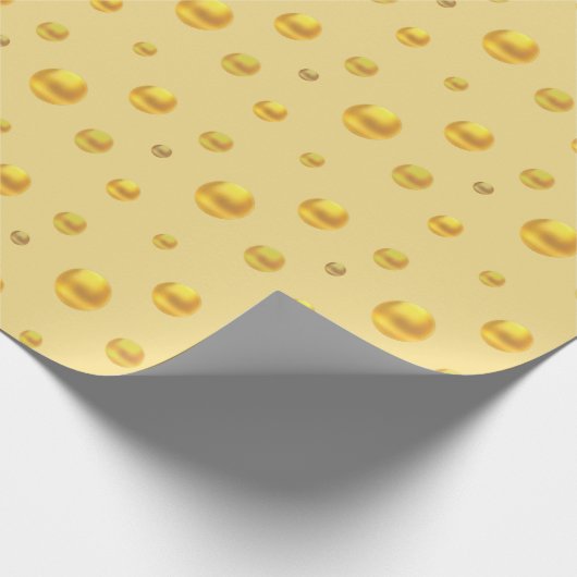 Elegant Gold Confetti op Golden Cadeaupapier (Hoek)