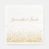 Elegant Gold Confetti, op maat gemaakt Servet (Voorkant)