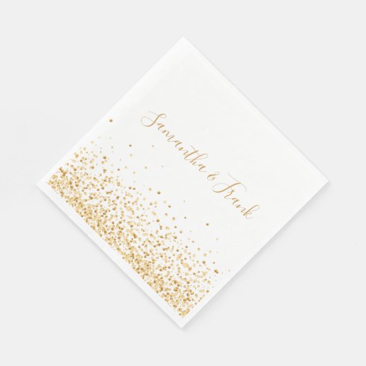 Elegant Gold Confetti, op maat gemaakt Servet (Hoek)