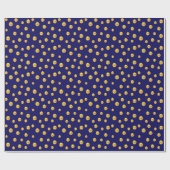 Elegant Gold Confetti op Navy Blue Cadeaupapier (Vlak)