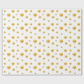 Elegant Gold Confetti op White Cadeaupapier (Vlak)