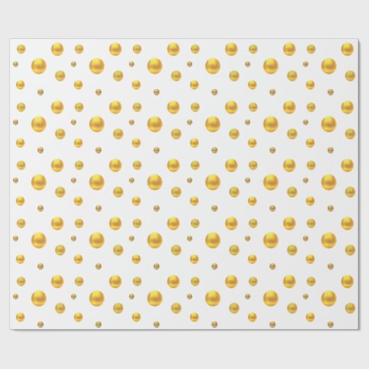 Elegant Gold Confetti op White Cadeaupapier (Vlak)