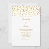 Elegant Gold Confetti op zwart-wit Kaart (Voorkant)