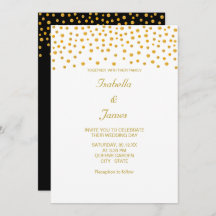 Elegant Gold Confetti op zwart-wit