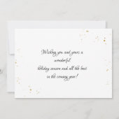 Elegant Gold Confetti Prettige feestdagen Foto (Achterkant)