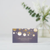 Elegant Gold Confetti Stippen Beauty Salon Visitekaartje (Staand voorkant)