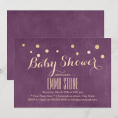 Elegant Gold Confetti Stippen Moderne Baby shower Kaart (Voorkant / Achterkant)