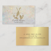 Elegant Gold Confetti Vacuum cleaner,Broom Opal Visitekaartje (Voorkant / Achterkant)