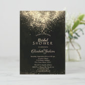 Elegant Gold Confetti Vrijgezellenfeest Kaart (Staand voorkant)