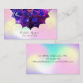 Elegant Gold Confetti Yoga Instructor Mandala Visitekaartje (Voorkant / Achterkant)