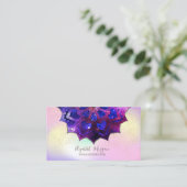 Elegant Gold Confetti Yoga Instructor Mandala Visitekaartje (Staand voorkant)