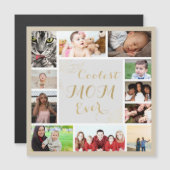 Elegant Gold Coolest Mam Ever Gold Photo Magnet (Voorkant / Achterkant)