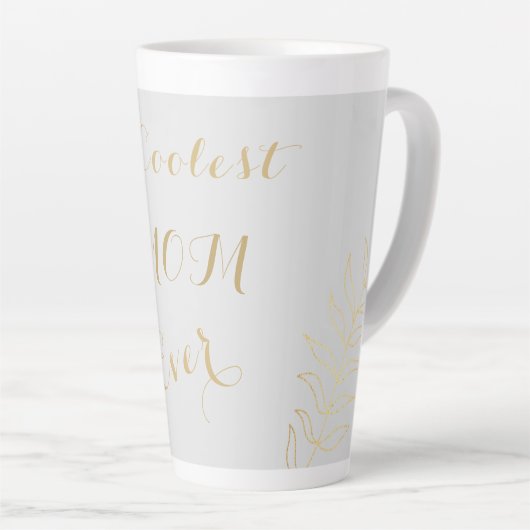 Elegant Gold Coolest Mam Ever Grey Latte Mok (Rechterhoek)