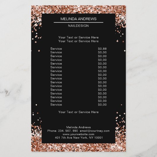 Elegant Gold Copper, beide zijden brochure (Achterkant)