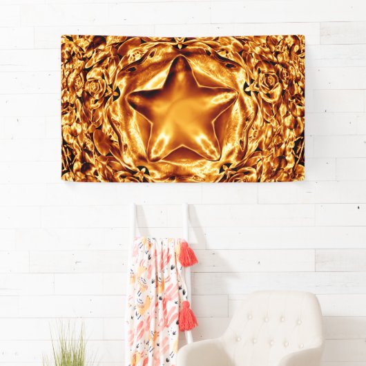 Elegant Gold Copper Kerstster Chic Banner (Insitu)
