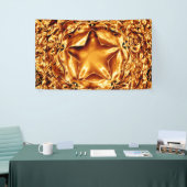 Elegant Gold Copper Kerstster Chic Banner (Beurs)