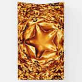 Elegant Gold Copper Kerstster Chic Banner (Verticaal)
