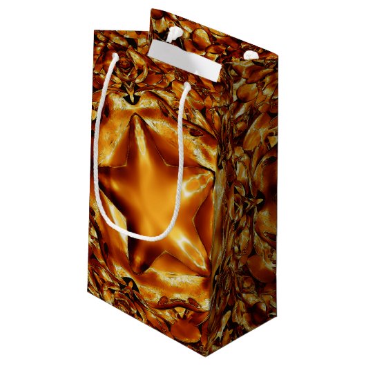 Elegant Gold Copper kerstster Chic Cadeautas (Achterkant Gekanteld)