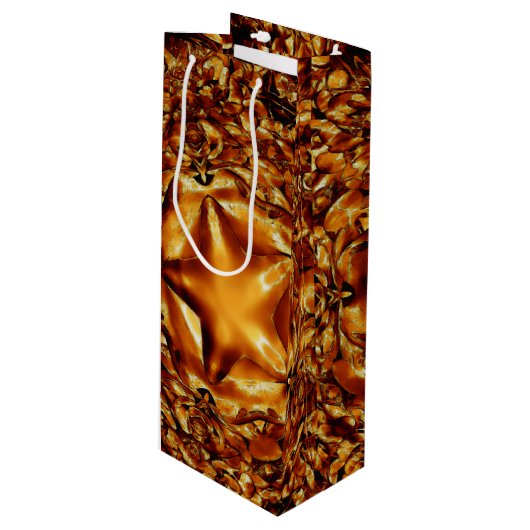 Elegant Gold Copper kerstster Chic Cadeautas (Voorkant Gekanteld)