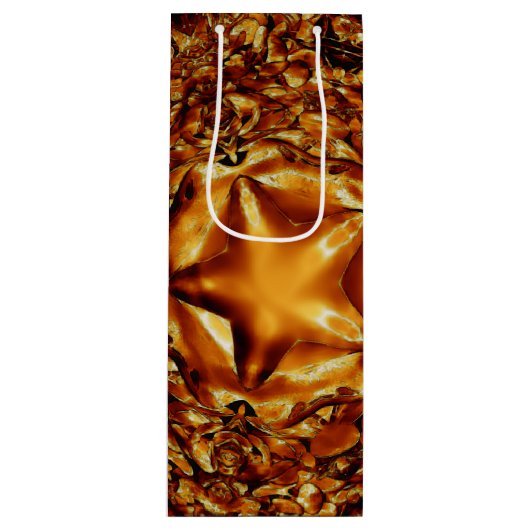 Elegant Gold Copper kerstster Chic Cadeautas (Voorkant)