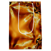 Elegant Gold Copper kerstster Chic Cadeautas (Achterkant)