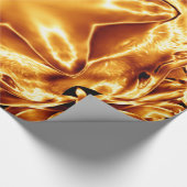 Elegant Gold Copper kerstster Chic Shiny Cadeaupapier (Hoek)