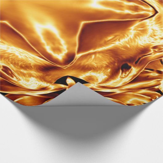 Elegant Gold Copper kerstster Chic Shiny Cadeaupapier (Hoek)