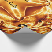 Elegant Gold Copper kerstster Chic Shiny Cadeaupapier (Hoek)