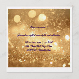 Elegant Gold Countdown New Year 2025 Invitation  Kaart