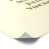 Elegant Gold & Cream 4-tabel weddenschapenkaart Poster (Hoek)