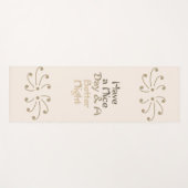 Elegant Gold & Cream "A Better Night" Meditation M Yogamat (Voorkant (horizontaal))