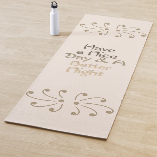 Elegant Gold & Cream "A Better Night" Meditation M Yogamat (In situ)