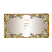 Elegant Gold Cream Label Adres (Voorkant)