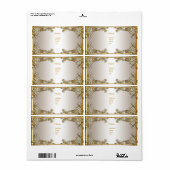 Elegant Gold Cream Label Adres (Full Sheet)