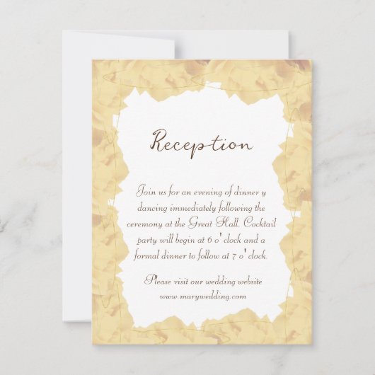 elegant gold cream roses kaart (Voorkant)